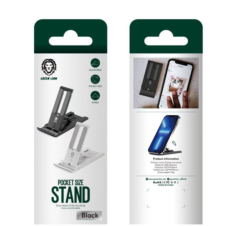 Green Lion Pocket Size Stand  - White