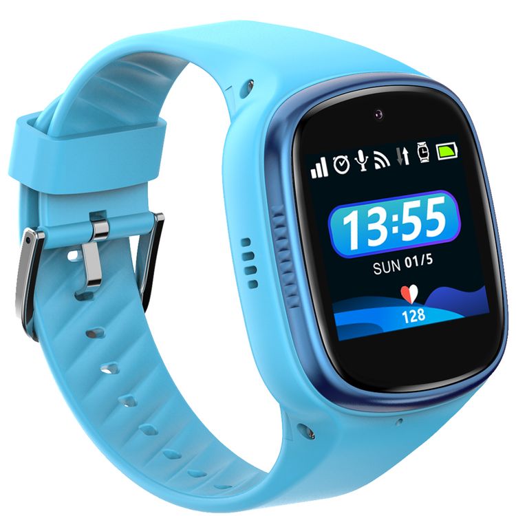 Porodo Kids 4G Smartwatch with Video Calling, 2 MP Camera, IP65 Water Resistant, iOS & Android Compatibility, 800mAh Battery - Blue
