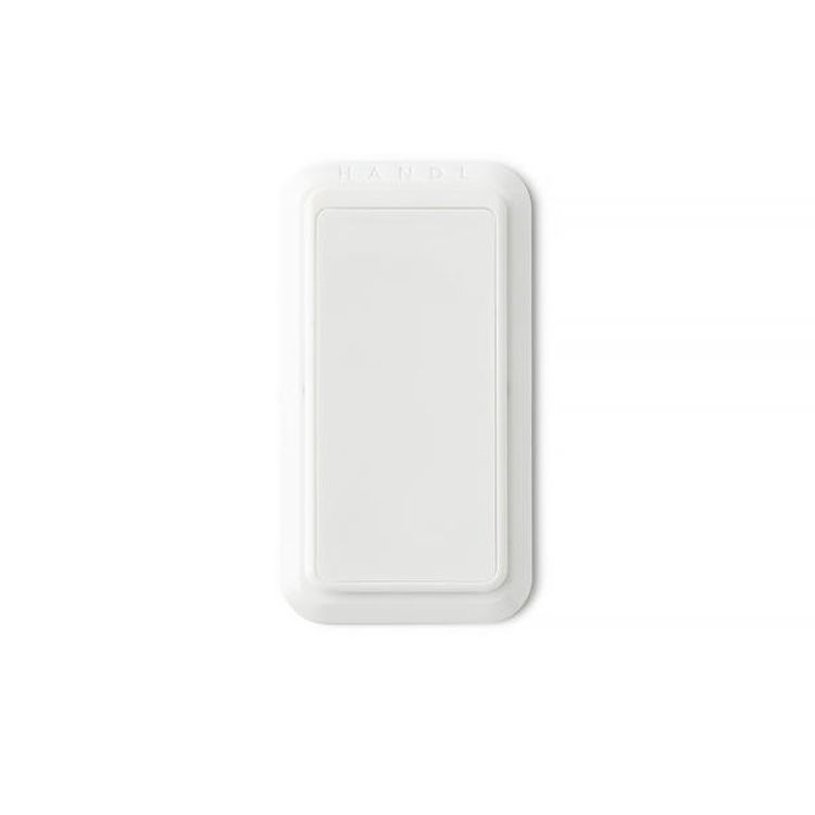 هاندل قبضة هاتف صلبة ، أزواج مع أي هاتف ذكي ، مسند متعدد الوظائف ، متوافق مع الشحن اللاسلكي ، قبضة الهاتف والحامل - ابيض