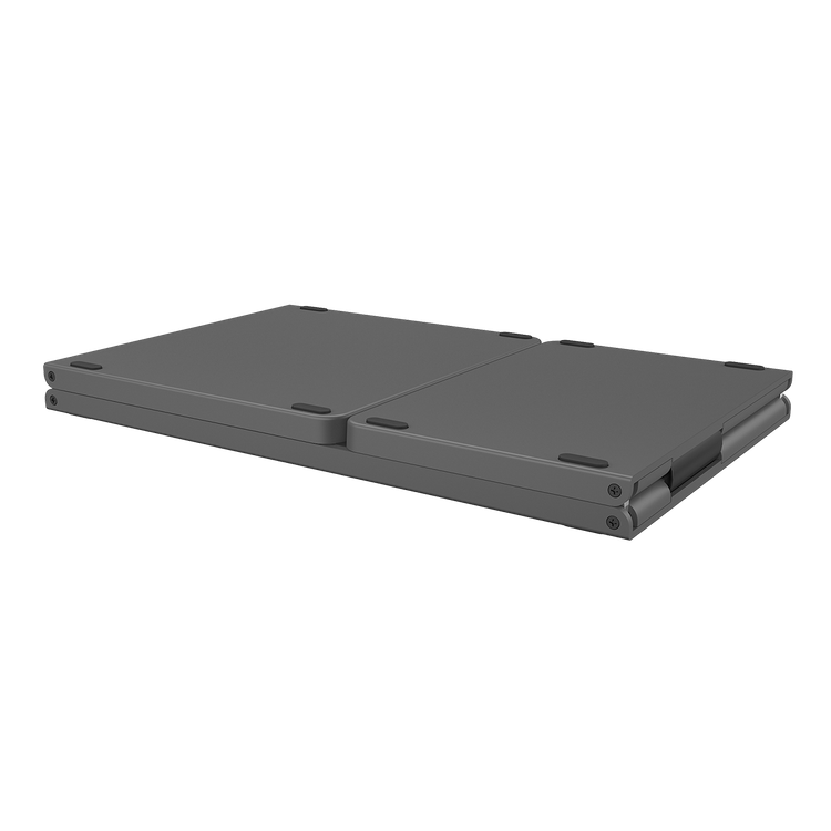 Green Lion Foldable Bluetooth Keyboard, 180mAh Battery Capacity, 20-30 Days Working Time, Comfortable & Quiet Typing, 5 Million Times Keystroke Life, 10m Working Distance, 10 Minutes Sleep Time, Type-C Charging Port - Gray