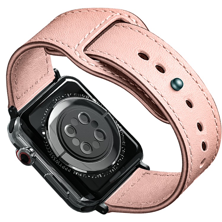 Porodo iGuard Leather Loop Watch Band For Apple Watch 42/44/45mm - Pink