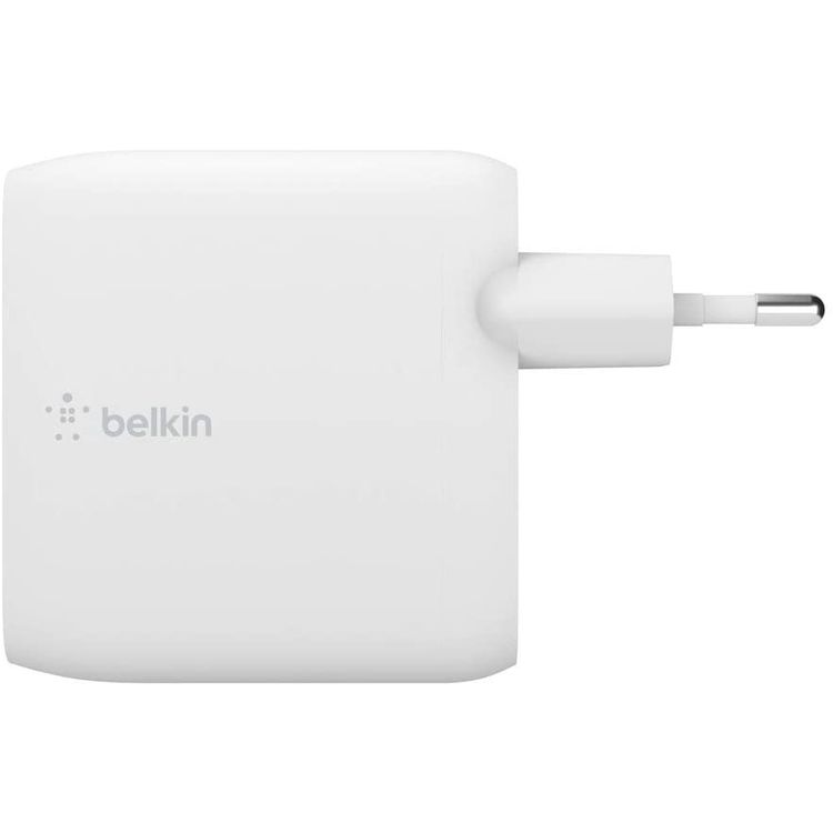 Dual USB-C Charger Belkin WCH003vfwh Dual USB-C GaN Wall Charger 63W - White