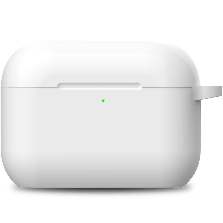 Green Lion Berlin Series Case for AirPods Pro with Anti-Lost Ring, Anti-scratch, Anit-fingerprint, Easy Installation, Silicone Material, Slim and Lightweight - White