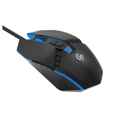 Porodo Gaming 7D Wired LED Mouse 8000 DPI - Black	