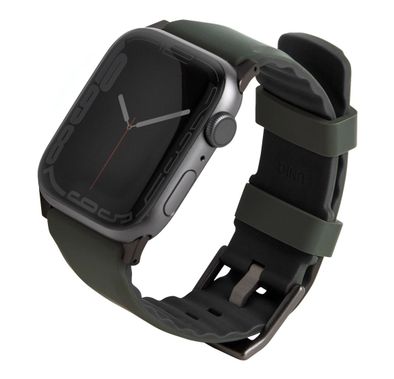 Uniq Linus Airosoft Silicone Strap for Apple Watch - Moss Green