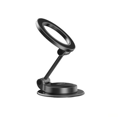 Porodo MagLock MagSafe Phone Mount with Zinc Alloy Material, N52 Magnets, Multi-Angle Adjustment, Folding Design, Strong Magnetic Hold - Black