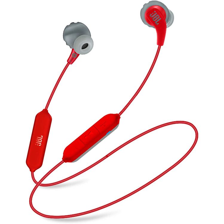 JBL Endurance Run BT Sweat Proof Wireless in-Ear Sport Headphones, Wireless Bluetooth Streaming Flip Hook Design, IPX5 Sweatproof, Hands-free Calling - Red