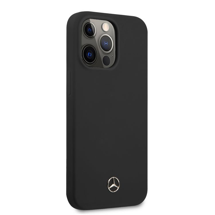 CG MOBILE Mercedes Benz Liquid Silicone Case with Microfiber Lining Compatible for iPhone 13 Pro Max (6.7") Anti-Scratch, Easy Access to All Ports, Drop Protection