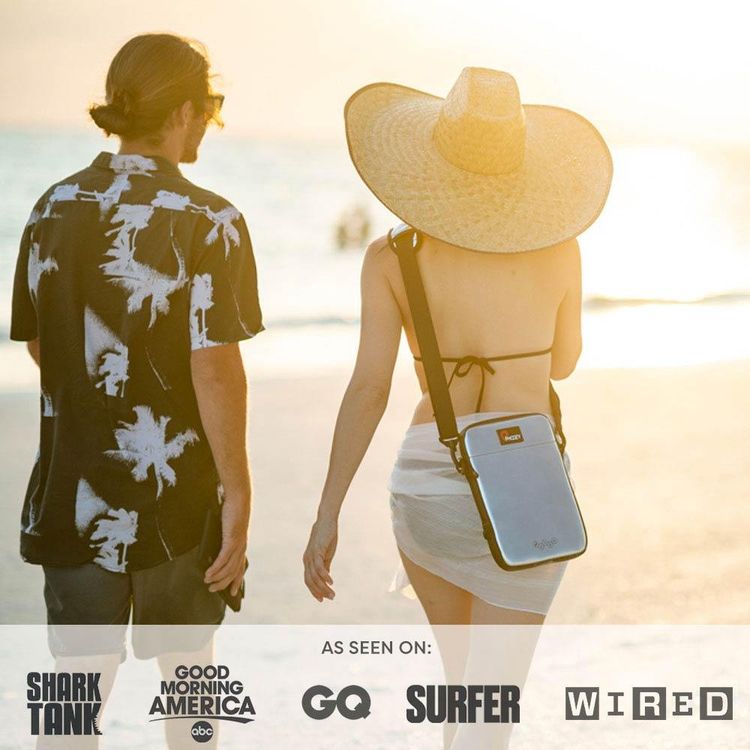 Phoozy Thermal iPad/Tablet Case Capsule, Prevents Overheating & Freezing, Floating Case Bag, Ultra-Slim Bags with Adjustable Shoulder Strap with iPad/Tablet (11") Silver