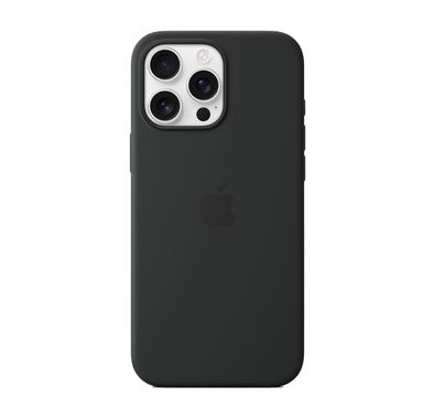 Apple Silicone Case with MagSafe For iPhone 16 Pro, Built-in Magnets, Easy Snap-on - Black