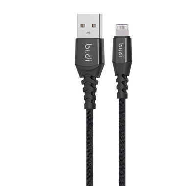 Budi Sync Lightning Cable Connector Zinc Alloy Metal - Black