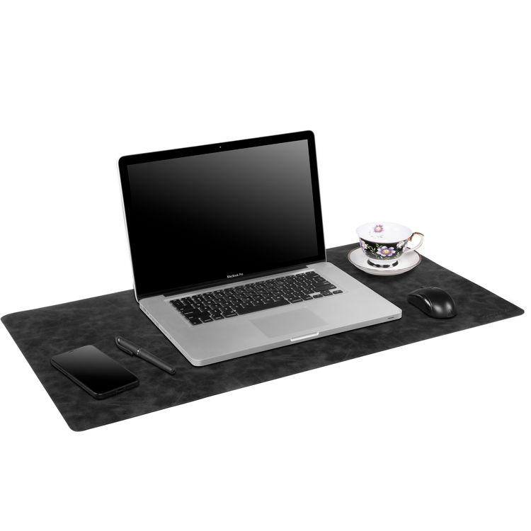 Powerology Vegan Leather Desk Pad - Charcoal