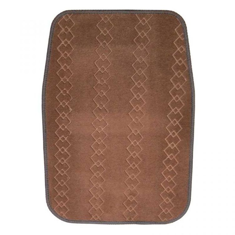 RoadPower Universal Car Floor Mats Patterned - Brown
