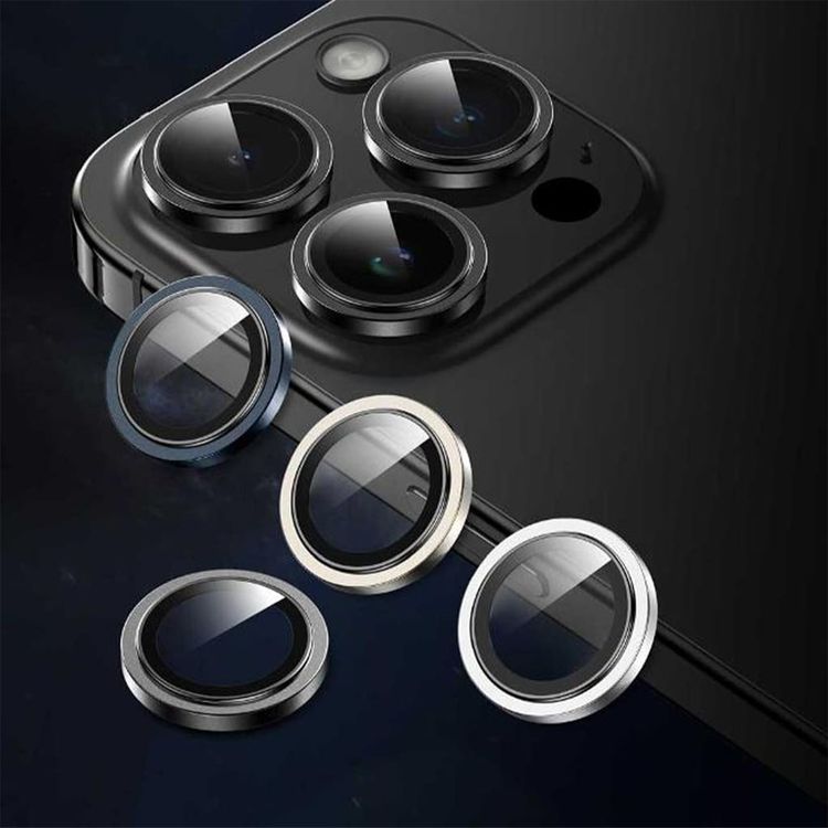 Green Lion Camera Lens HD Plus Protector for iPhone 13 Pro / 13 Pro Max, Aluminum Alloy Frame, Anti-Fingerprint, 9H Durable Glass, Water-Resistant, Nano Absorption - Gold  