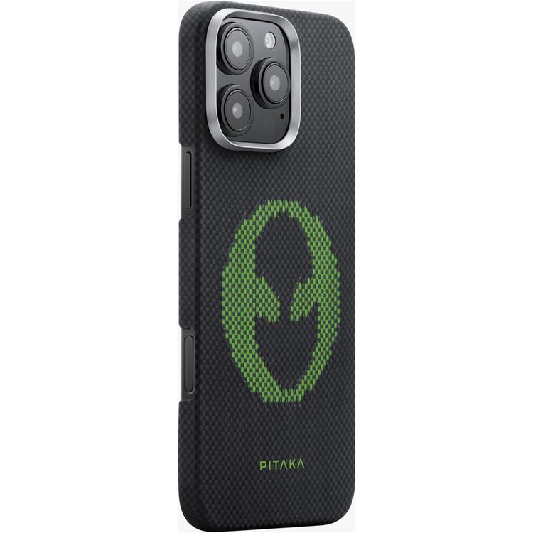 Pitaka Aries Tactile Woven Case for iPhone 16 Pro Max, MagSafe Compatibility, Slim & Lightweight, Secure Grip, Raised Edge Camera - Alien 