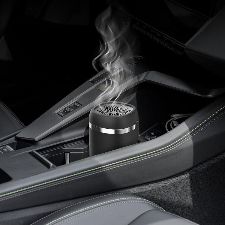 Porodo Dreams Mini Incense Burner with Auto-Off Safety Feature, Full Burning Session, Type-C Charging, Whisper-Quiet Operation, Wide Area Coverage, 1800mAh Battery Capacity - Black