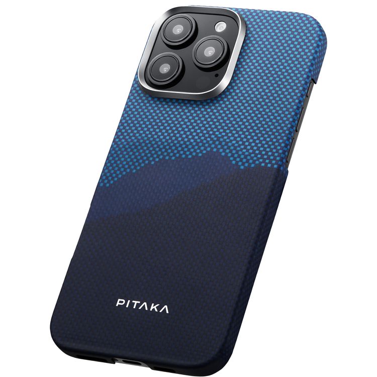 Pitaka Tactile Woven Ultra Slim Case for iPhone 16 Pro Max, Woven Touch, Compatible with MagSafe, Raised Camera Lip - Over the Horizon