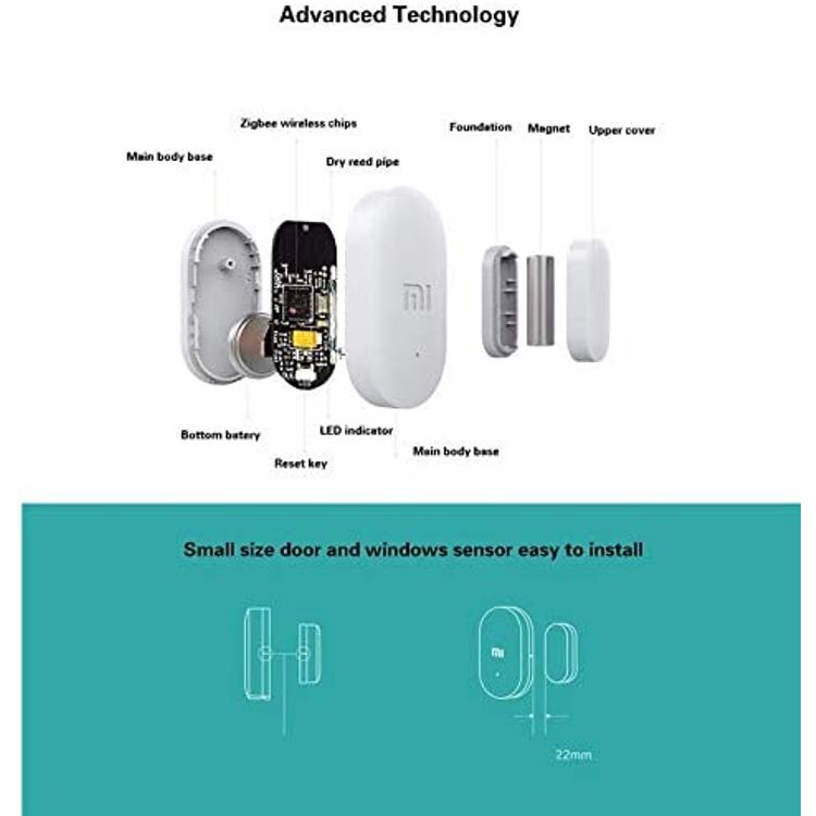 Xiaomi Mi Window and Door Sensor, Easy to Install, Highly Sensitive Sensor Suitable for All Types of Households - White