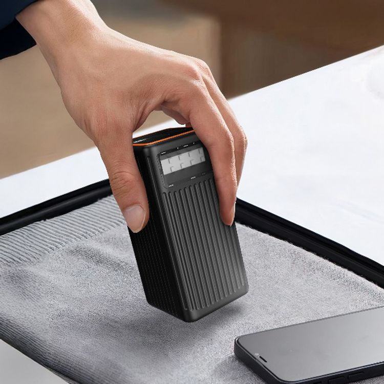 بورودو باور بنك بسعة 60000 مللي أمبير لشحن أجهزة متعددة مع توصيل طاقة بقدرة 65 واط، وشحن سريع QC بقدرة 18 واط، متوافق مع شحن اللابتوب، إدارة طاقة ذكية - أسود