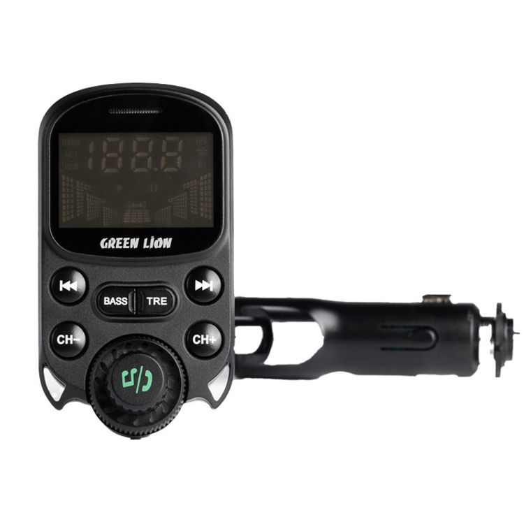 Green Lion Bluetooth Hands-Free FM Car Charger 2 - Black