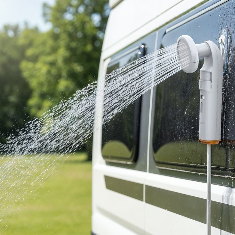 Porodo 2-in-1 Portable Bidet & Shower with Detachable Nozzles, Up to 100 Minutes Working Time, 1600mAh Battery, 1.2m Hose Length, High-Efficiency Pumping, Dual Water Inlets, Compact & Lightweight Design - White