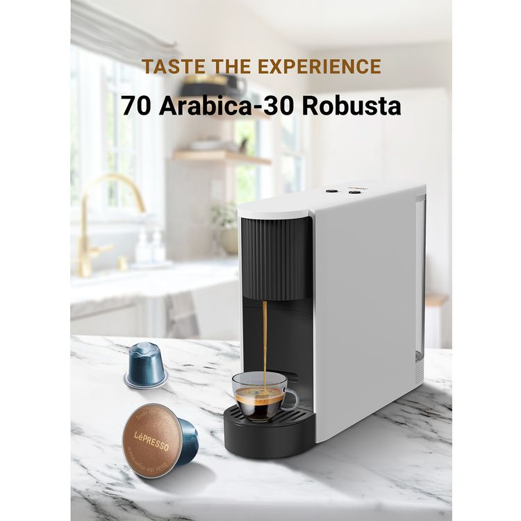 كبسولات ليبرسو ألومنيوم لنسبريسو مع مستوى كثافة قهوة 11، 70% أرابيكا 30% روبوستا، بنكهة الشوكولاتة الداكنة والعطر الترابي، مستوى تحميص داكن، تتضمن 10 كبسولات - أزرق