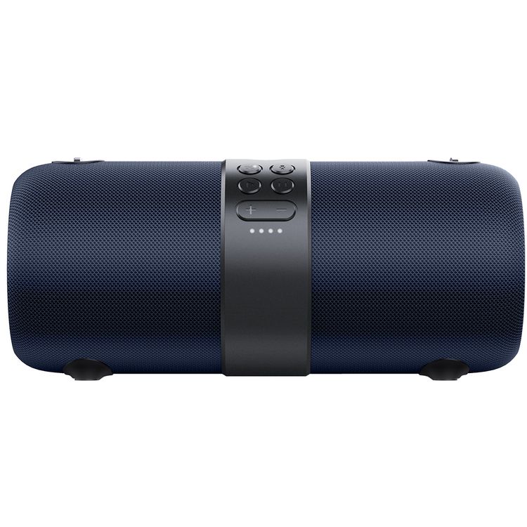 Powerology Cypher Portable Bluetooth Stereo Speaker with RGB Lighting, Up to 5.5 Hours Play Time, 3600mAh Battery, 10m Transmission Range, Compatible with Siri & Google Smart Assistant - Dark Blue
