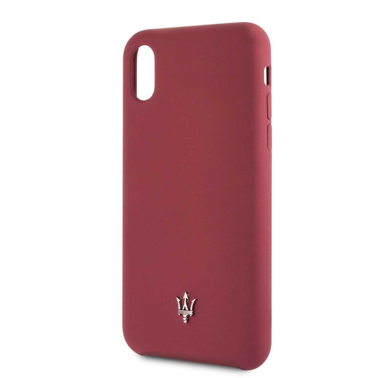 CG MOBILE Maserati Silicone Hard Phone Case Compatible for Apple iPhone X Officially Licensed  - Red