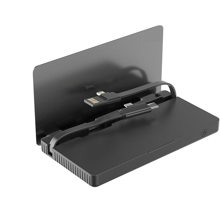 باورولوجي محطة باور بانك 8 في 1 بسعة 8000 ملي امبير في الساعة مع كابل مدمج وبنك طاقة محمول ومحطة شحن سريعة ومتوافقة مع اجهزة ايفون ، اجهزة اندرويد ، منافذ شحن من النوع سي - اسود