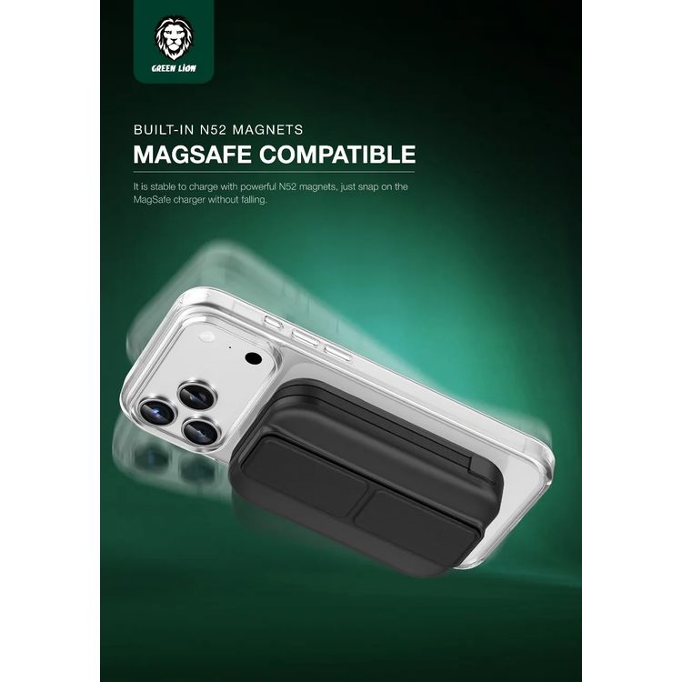 Green Lion MagSafe Crystal Clear Case for iPhone 17 Pro Max, N52 Strong Magnets, Ultra HD Clarity, Camera Protection, Anti-Scratch, Ultra Drop Protection, Precise Cutouts, Military-Level Protection - Clear