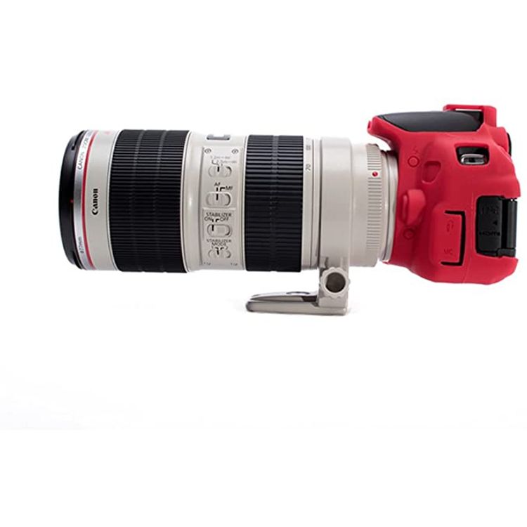EasyCover Silicone Armor Skin Case Cover Protector for Canon 650D/700D Camera - Red