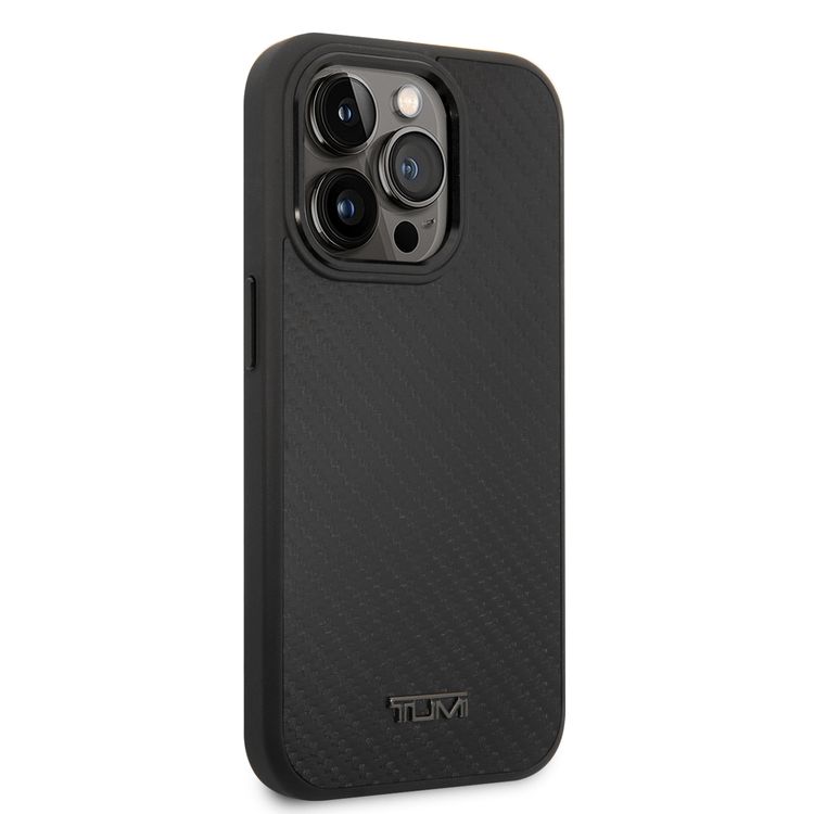 Tumi Genuine Aluminium Carbon Fiber Hard Case iPhone 14 Pro - Black