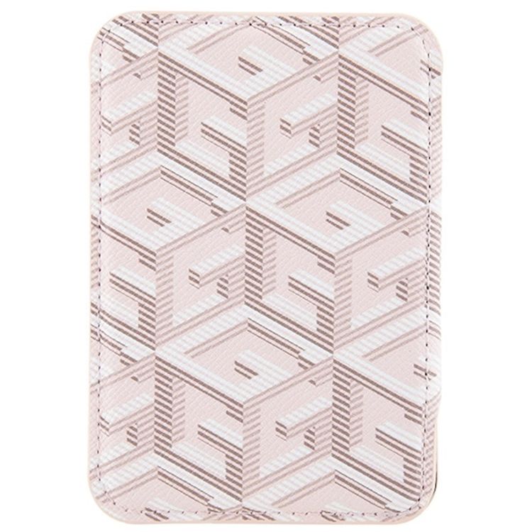 حامل بطاقات مغناطيسي من Guess بمواد من الجلد الصناعي، يحتوي على فتحتين للبطاقات، تصميم قابل للطي، متوافق بقوة مع تقنية MagSafe، نحيف للغاية وخفيف الوزن.