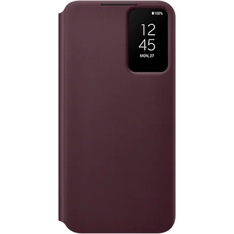 Samsung ZS906CEEGWW S22+ Smart Clear View Cover Samsung Galaxy S22 Plus, Easy phone control, notification, Lightweight Stylish Design - Burgundy