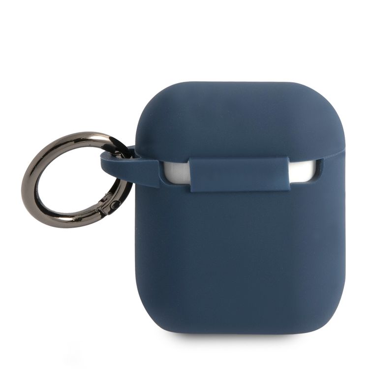 CG MOBILE U.S.Polo Assn. Silicone Horses Flag Case Compatible for Airpods 1/2, Scratch Resistant, Shock Absorption & Drop Protection Cover Officially Licensed - Navy Blue