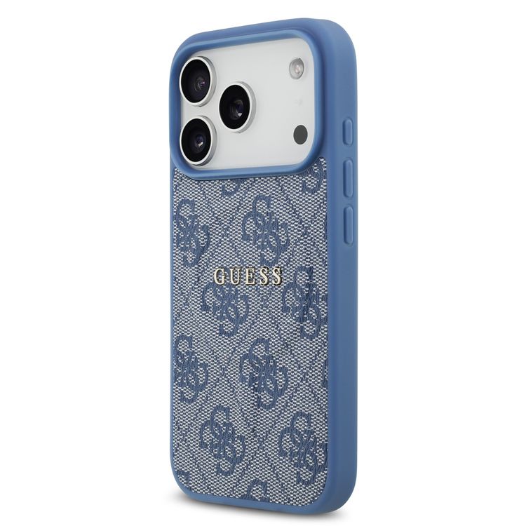 غطاء جلد PU بشعار كلاسيكي لجهاز iPhone 17 Pro Max مع ميزة MagSafe 4G، حماية من السقوط، تصميم نحيف، قبضة مريحة، تغليف مستدام، سهل التركيب، تصميم خفيف الوزن - أزرق