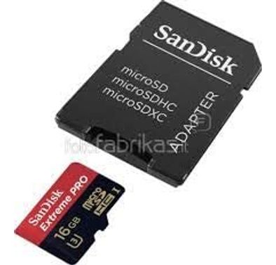 SanDisk Extreme Pro 16 GB MicroSDHC UHS-I Memory Card - Standard Packaging - Black