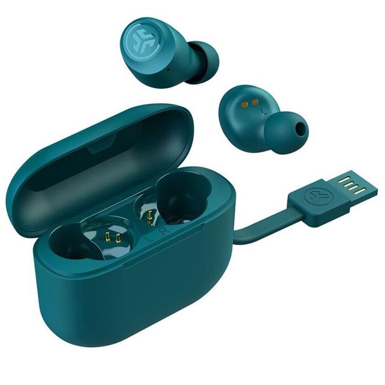 Jlab Go Air Pop True Wireless Earbuds, Touch Controls, Dual Connect, 60 Hours Standby, 2.2 Hours Earbuds Charging Time, 32 Hours Total Playtime, 8 Hours in Each Earbud Battery Life, EQ3 Sound - Teal