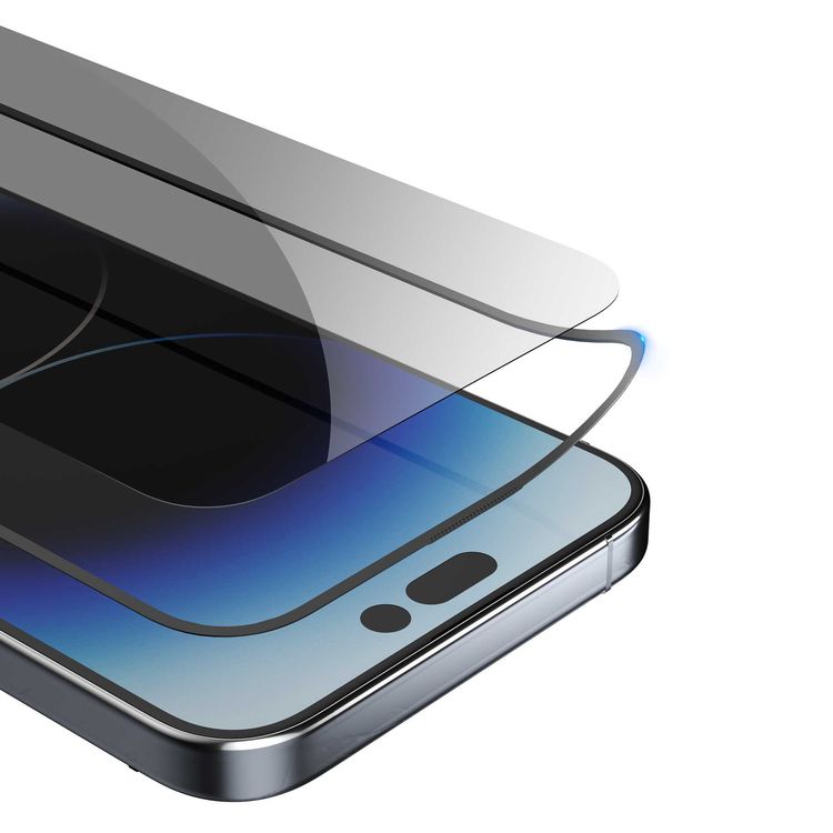 Green Lion 3D PET Pro Screen Protector for iPhone 15 Pro Max, Bubble Free, Blocked Side Viewing, Highly Responsive, Crystal Clear, Anti Fingerprint - Black