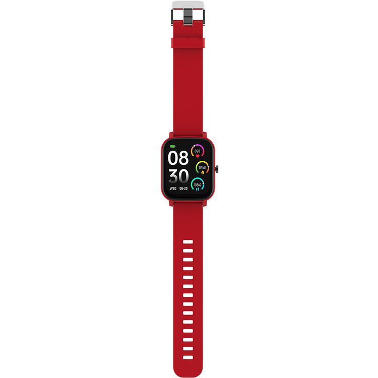 Porodo Endura Fit Smart Watch with 1.80" HD Display, +130 Sport Modes, Weather Forecast, Sleep Analysis, 2.5 Hours Charging Time, Up to 5 Days Working Time, Android 8.0 Above & iOS 12 Above Compatibility - Red