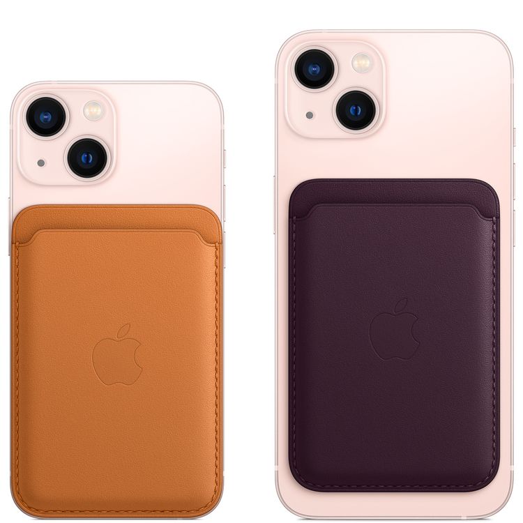 Apple Leather Wallet with MagSafe Compatible for iPhone - Wisteria