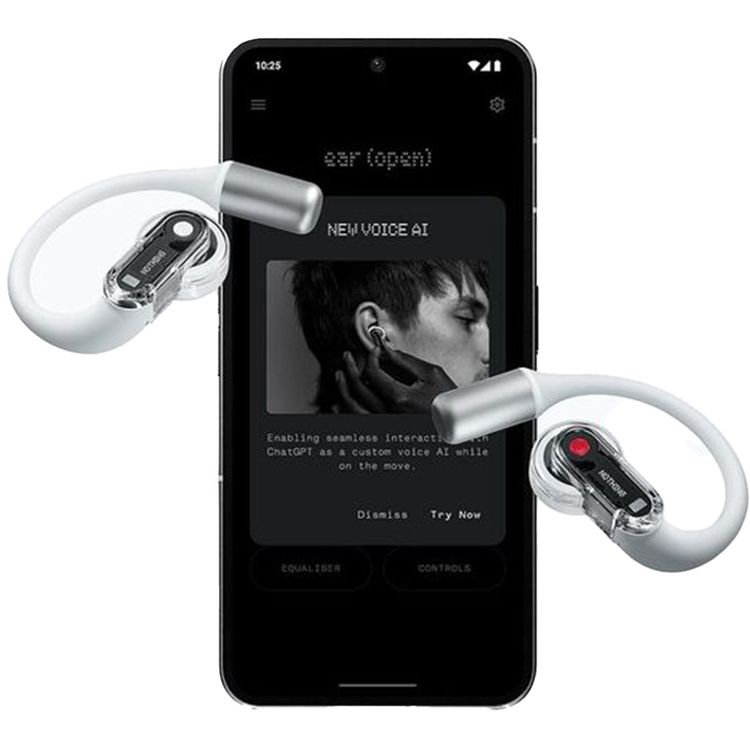Nothing Ear (Open) Open-Ear True Wireless Earbuds, Multipoint Pairing, USB-C Charging Port, 30 Hours Battery Life, Volume Control, Google Fast Pair - White