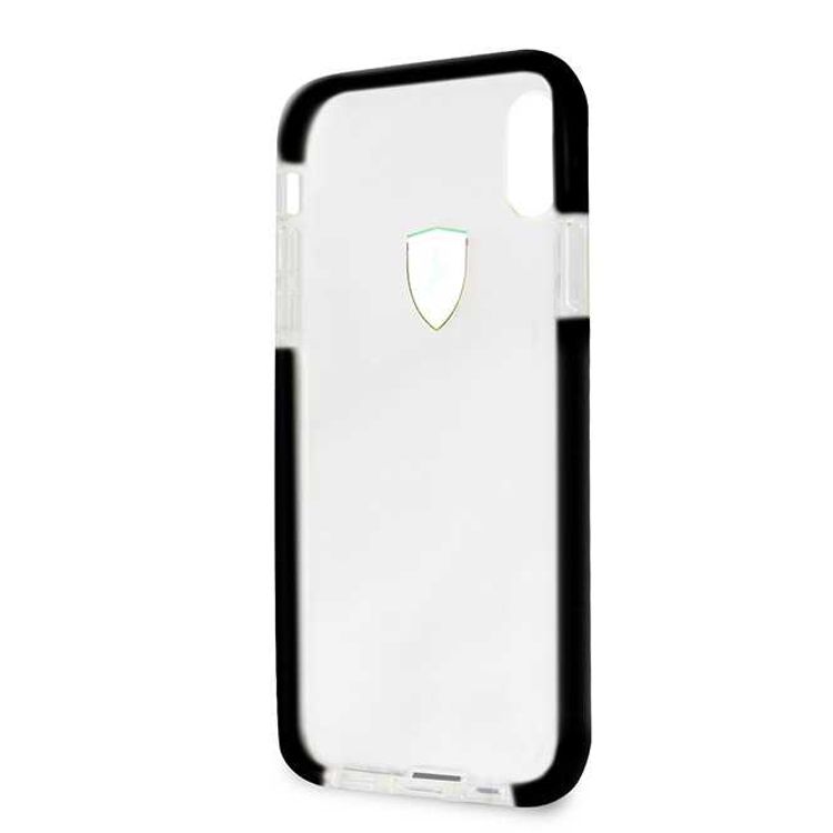 CG Mobile Ferrari Shockproof Transparent Hard Case for iPhone X - Black