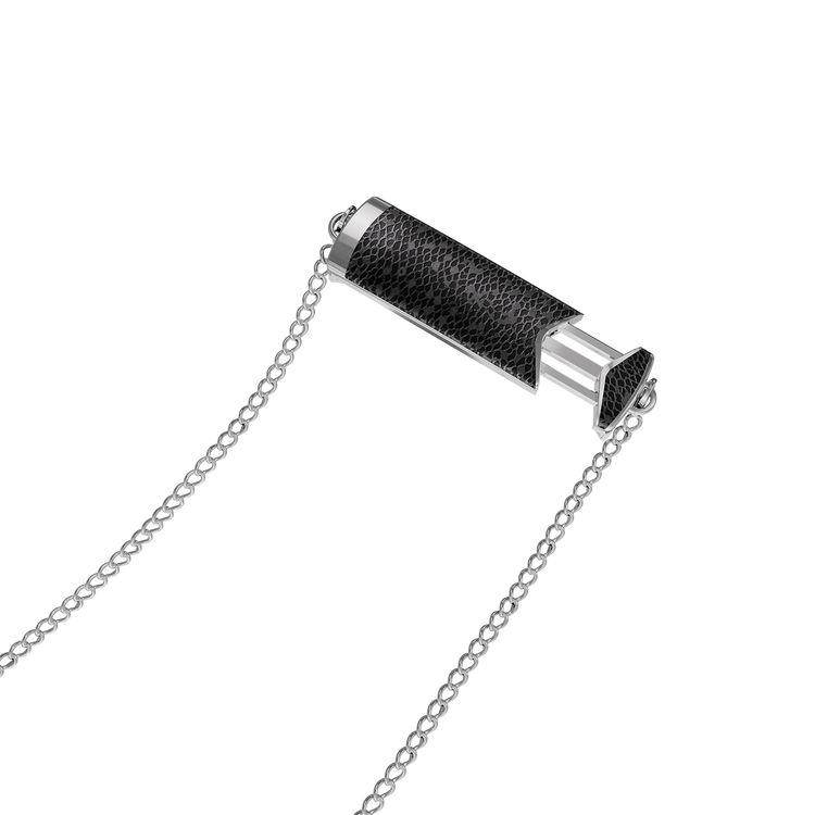 Levelo Lana Crossbody Chain Back Clip Phone Holder with Aluminum Material, 1.2m Chain Length, Anti-Corrosion Chain, Universal Compatibility - Black