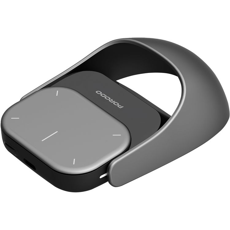 Porodo Vireo Smart Wireless Mouse for Desktop & Presentation, Spotlight Indicator Light, Adjustable DPI, 450mAh Battery Capacity, 2.5 Hours Charging Time, 20 Days Working Time, Bluetooth Version 5.0, Windows & MacOS Compatibility - Gray