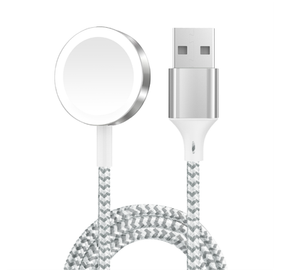 Green Lion Magnetic Braided Nylon Charging Cable 1.2M ( USB-A Interface ) Compatible for iWatch Series SE/6/5/4/3/2, Magnetic Charging Cable Cord, Powerful Magnetic Charging Pad