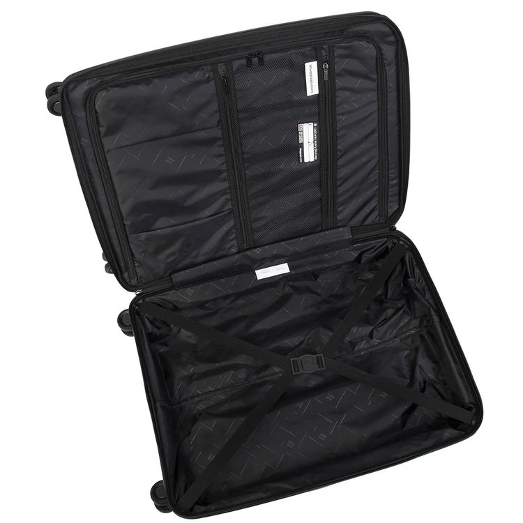it luggage Momentous Medium 25" Luggage, 8 Wheel Spinner, Telescopic Extendable Handle, Combination Lock, Polypropylene Material - Black