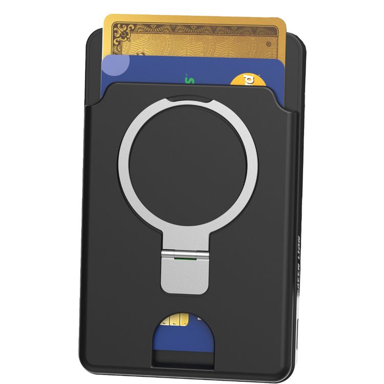 محفظة جرين ليون ماجنو مع بنك طاقة مدمج بقوة 5000 مللي أمبير، إصدار بلوتوث 5.3، مدى تتبع في جميع أنحاء العالم، حاملة مدمجة، تتبع العناصر المفقودة والمكتشفة، معتمد للطيران، خرج لاسلكي يصل إلى 15 واط، فتحتان للبطاقات - أسود