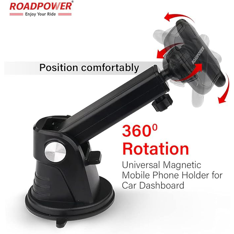 حامل مغناطيسي للهاتف المحمول للسيارة من ROADPOWER، حامل قوي على لوحة القيادة والزجاج الأمامي مع مغناطيسات قوية