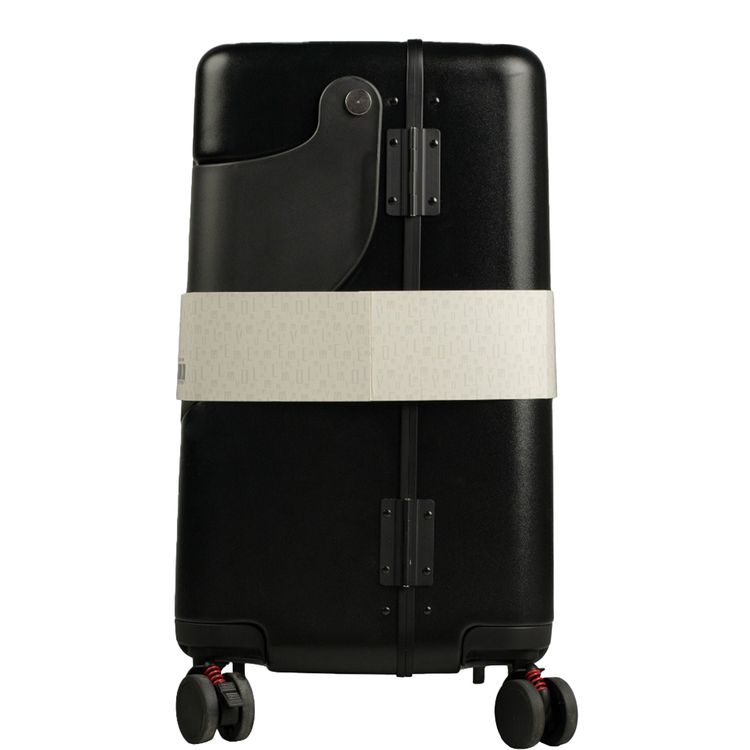 Levelo RoamRide 22" Travel Luggage with Built-in Child Seat, Impact Resistance Shell, Hypoallergenic Interior Comfort, 100kg Weight Bearing, Fusion Telescopic Handle - Metallic Black